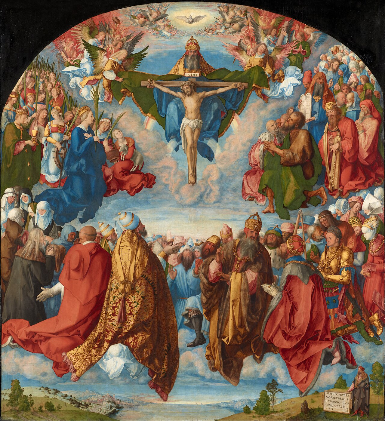 Dürer painting of the Adoration of the Trinity